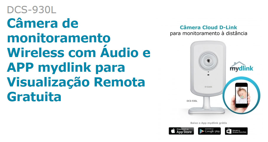 Câmera de Segurança IP D-Link DCS-930L Wi-Fi / RJ45 Sensor 1/5