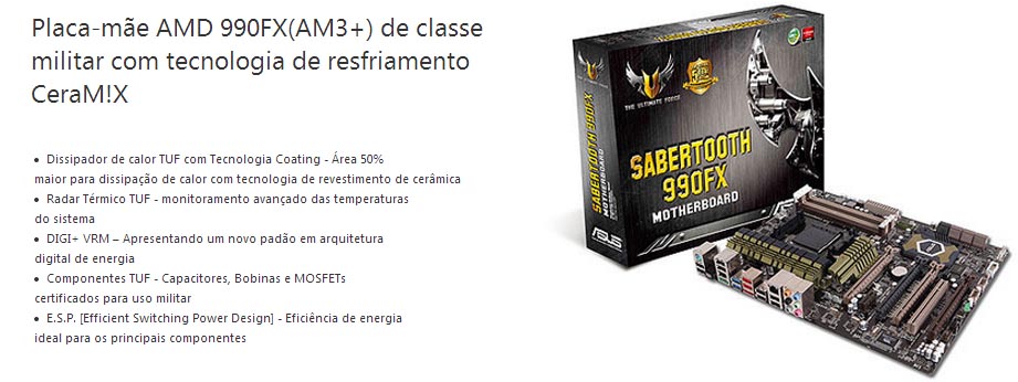 Asus SaberTooth 990FX R2.0 (AM3+ DDR3 1866) TDP 140W Chipset Asus SaberTooth 990FX R2.0 (AM3+ DDR3 1866) TDP 140W Chipset