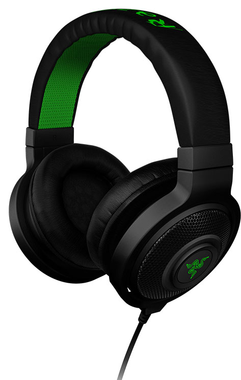 Headset Razer Kraken Black - Conector P2 - preto e verde -  RZ12-00870200-R3U1 - Oficina dos Bits
