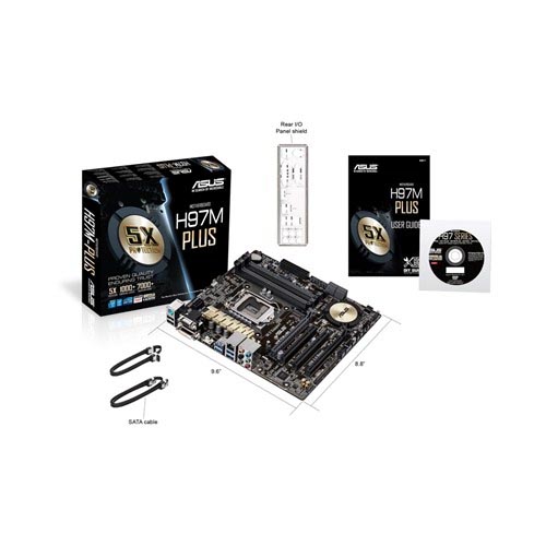 Placa Mãe Asus H97M-PLUS (LGA 1150 DDR3 1600) Chipset Intel H97