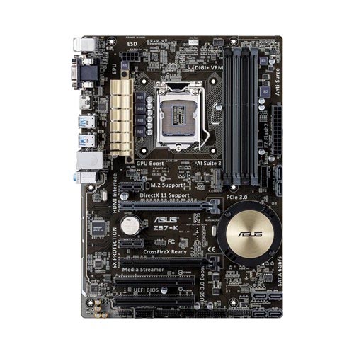 Placa Mãe Asus Z97-K (LGA 1150 DDR3 3200 O.C.) Chipset Z97 USB 3.0