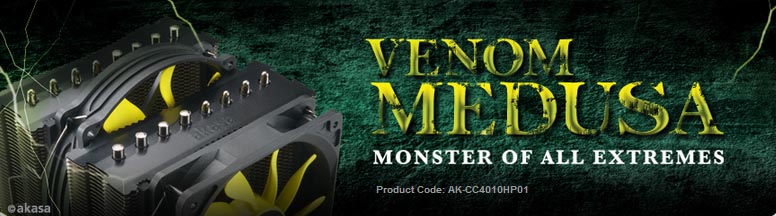 Cooler para Processador Akasa Venom Medusa Intel / AMD AK