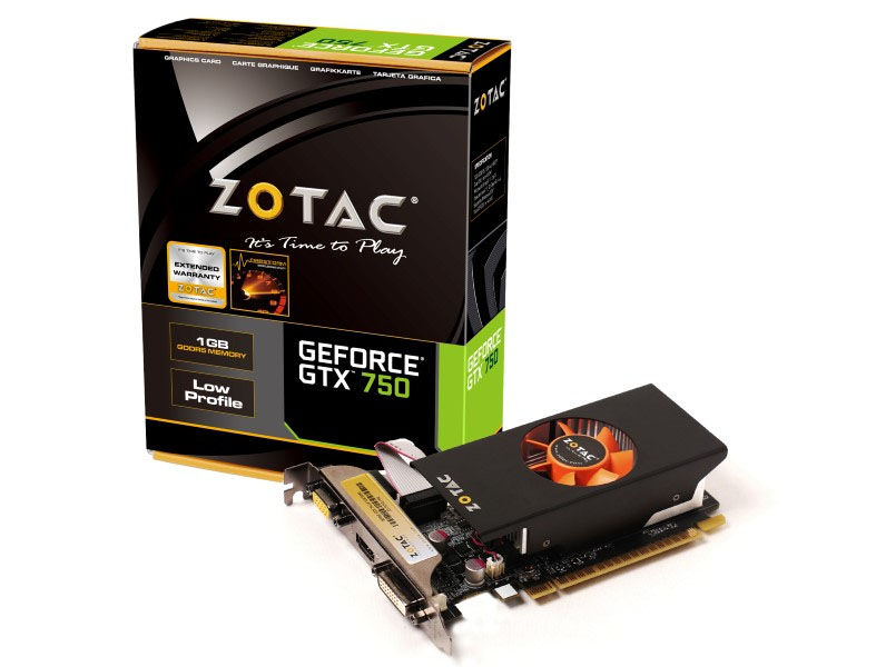 GeForce GTX 750 1GB DDR5 128bits Low Profile Zotac ZT-70702-10M