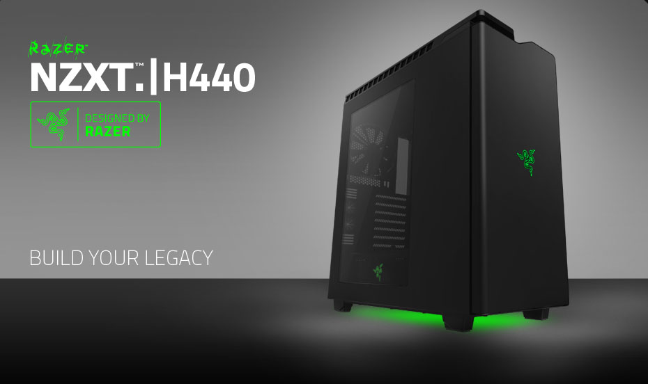 Gabinete NZXT H440 Razer Edition Janela Lateral em Acrílico USB