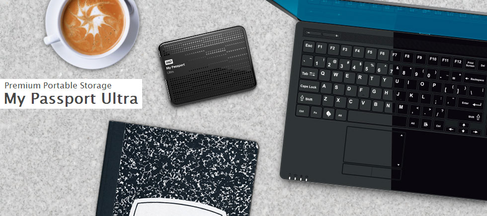 HD Externo Portátil 2TB My Passport Ultra USB 3.0 Western Digital