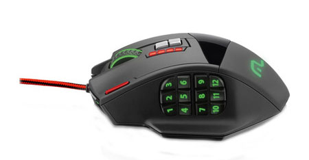 MOMO② Mouse Gamer Multilaser MO206 4000dpi 18 botões com LED