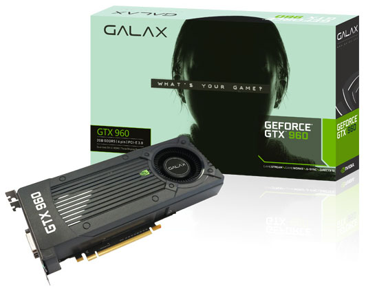 Kit Upgrade GeForce GTX 960 2GB GDDR5 128bits Galax 96NPH8DND7UZ +