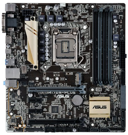 最安 Asus H170M-PLUS Oficina | H170 Chipset 2133) DDR4 1151 (LGA マザーボード