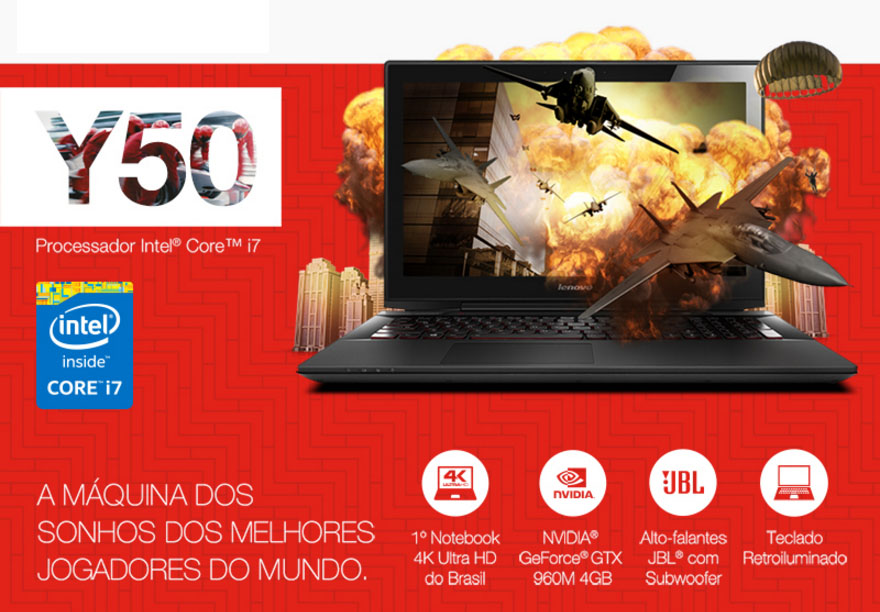 Notebook Lenovo Gamer Y50-70 Tela 15.6