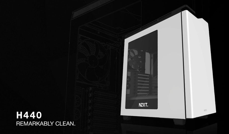 Gabinete NZXT H440 Janela Lateral em Acrílico USB 3.0 Branco e