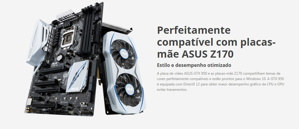 GeForce GTX 950 2GB GDDR5 128bits - Asus GTX950-2G Asus - Oficina