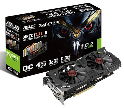 ASUS STRIX-GTX970-DC2-4GD5 動作確認済 GeForce GTX 970 4GB GDDR5 256bits Asus STRIX-GTX970-DC2OC-4GD5