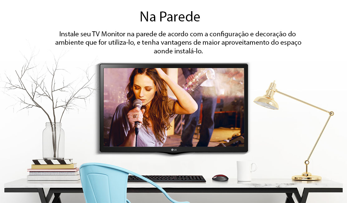 TV Monitor LG 24 - 24MT49DF-WS - Modo Gaming e Cinema