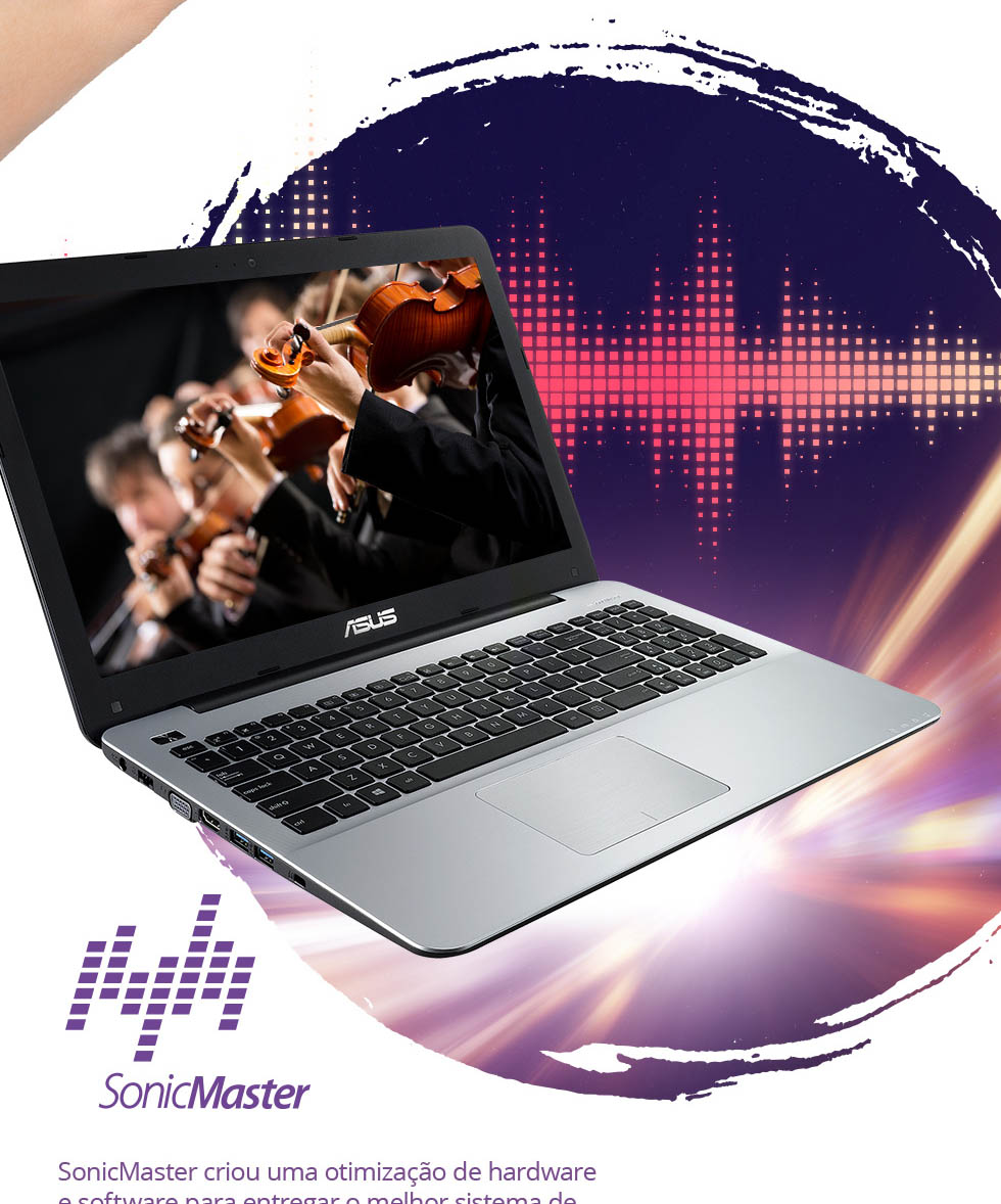 Notebook Asus X555UB-BRA-XX298T Tela 15.6