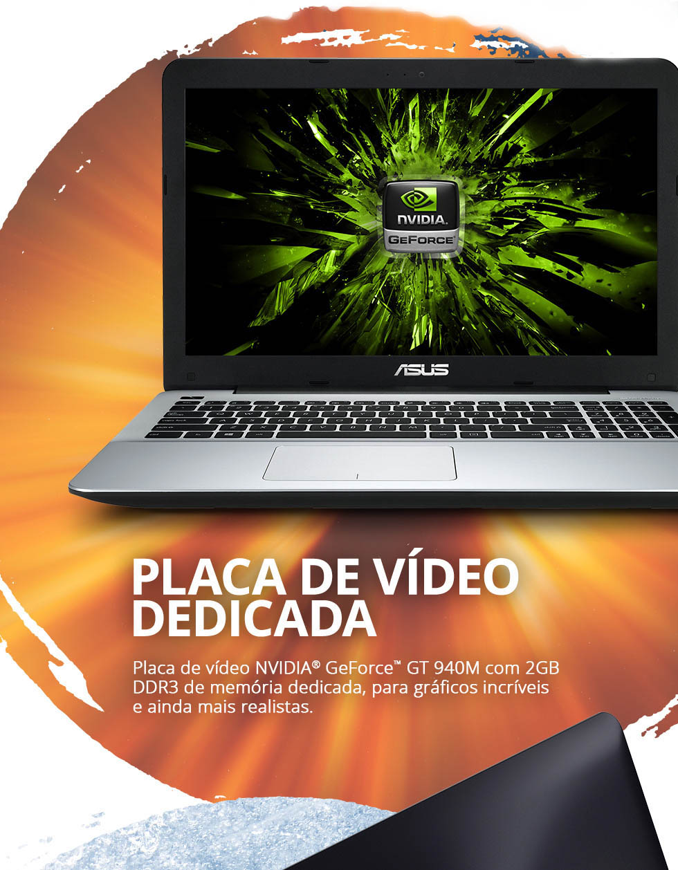 Notebook Asus X555UB-BRA-XX298T Tela 15.6