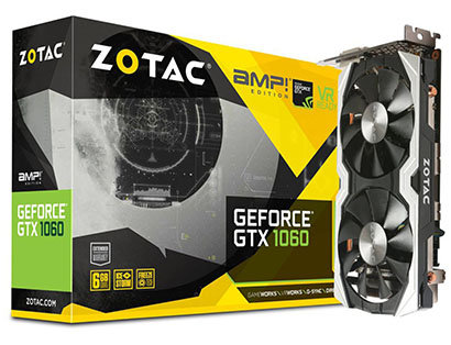 ZOTAC GeForce GTX 1060 6GB【送料無料】 ZOTAC GeForce GTX 1060 6GB DP *3/HDMI/DVI-D PCI Express 3.0 x16 ZT