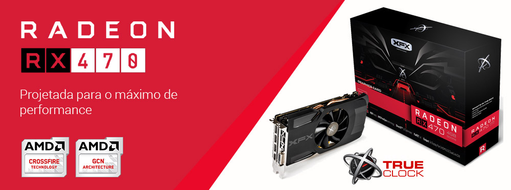 AMD Radeon RX 470 4GB GDDR5 256bits XFX RX-470P4SFD5 | Oficina dos