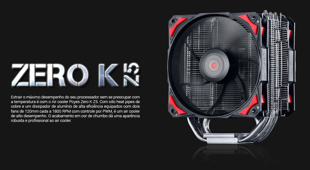 Cooler para Processador PCYes Zero K Z5- Intel / AMD ACZK5120