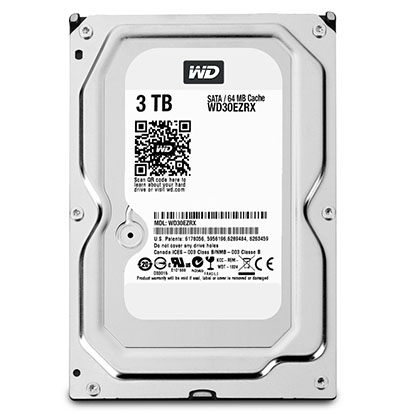 WD 3TB WD30EZRX 正常 低使用256時間 良品 HDD WD 3.5インチ 3TB Green SATA 6Gb/s 2年保証