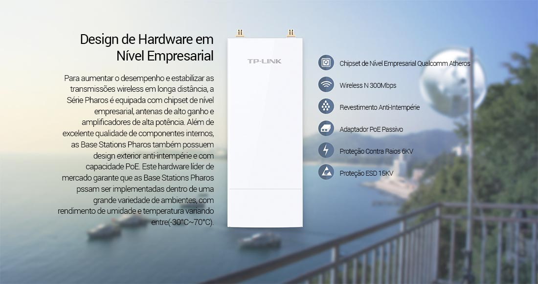 Base Station TP-Link WBS210 Wireless Externa 300Mbps 2.4 GHz