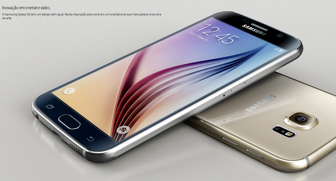 Smartphone Samsung Galaxy S6 Tela 