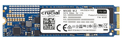 SSD M.2 275GB Crucial MX300 530 MB/s de leitura CT275MX300SSD4