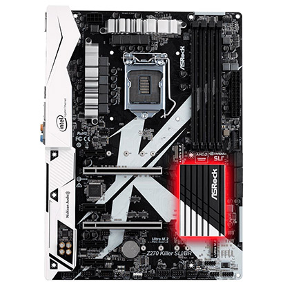 momok品！レッド＆ホワイトモールOSB.LED Placa Mãe AsRock Z270 Killer SLI/BR (LGA 1151 DDR4 3733 O.C.