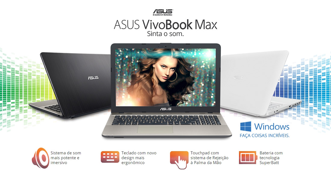 Notebook Asus Vivobook X541UA-GO1987T Tela 15.6