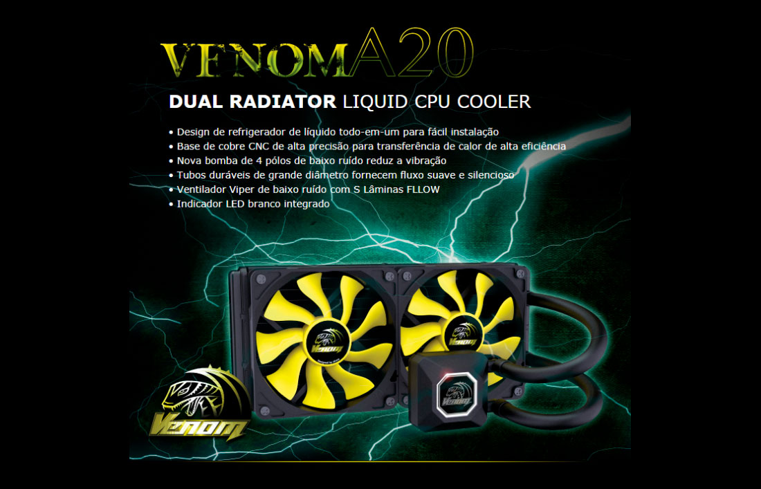 Water Cooler Akasa Venom A20 - AK-LC4002HS02 Akasa AK-LC4002HS02