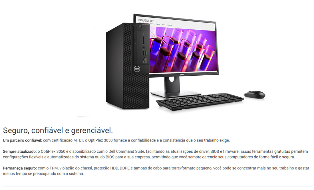Computador Dell OptiPlex 3050 Small Desktop Intel i5 7500, 4GB, HD