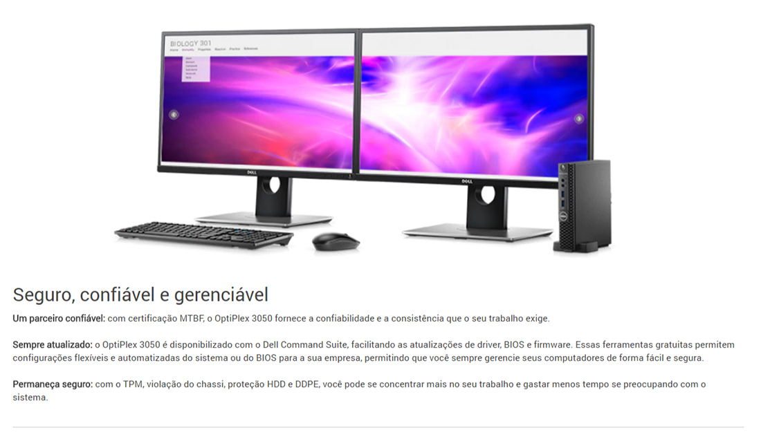 Computador Dell OptiPlex 3050 Micro Intel i5 7500T, 8GB, HD 1TB