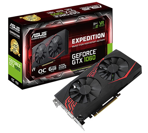 GeForce GTX 1060 6GB GDDR5 192bits Expedition Asus EX-GTX1060-06G