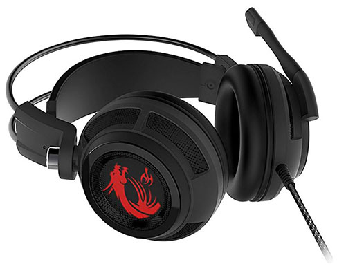 Headset Gamer MSI DS502 com Controle de Volume 7.1 Canais Vibração