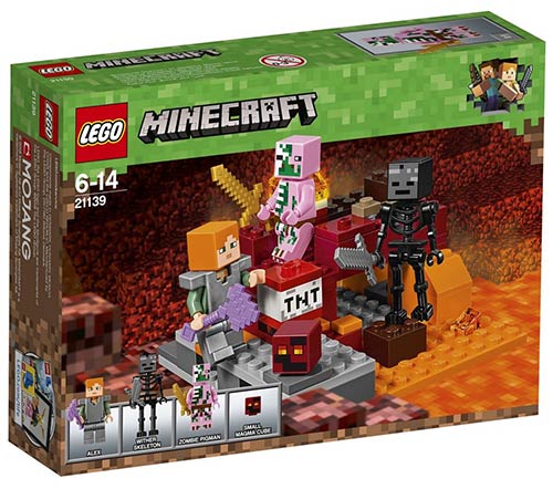 LEGO Minecraft O Combate de Nether 21139 Oficina dos Bits