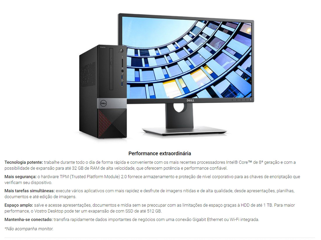 Computador Dell Vostro 3470 Intel i5 8400, 8GB, SSD 240GB, DVD