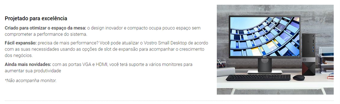 Computador Dell Vostro 3470 Intel i3 8100, 8GB, HD 1TB, DVD