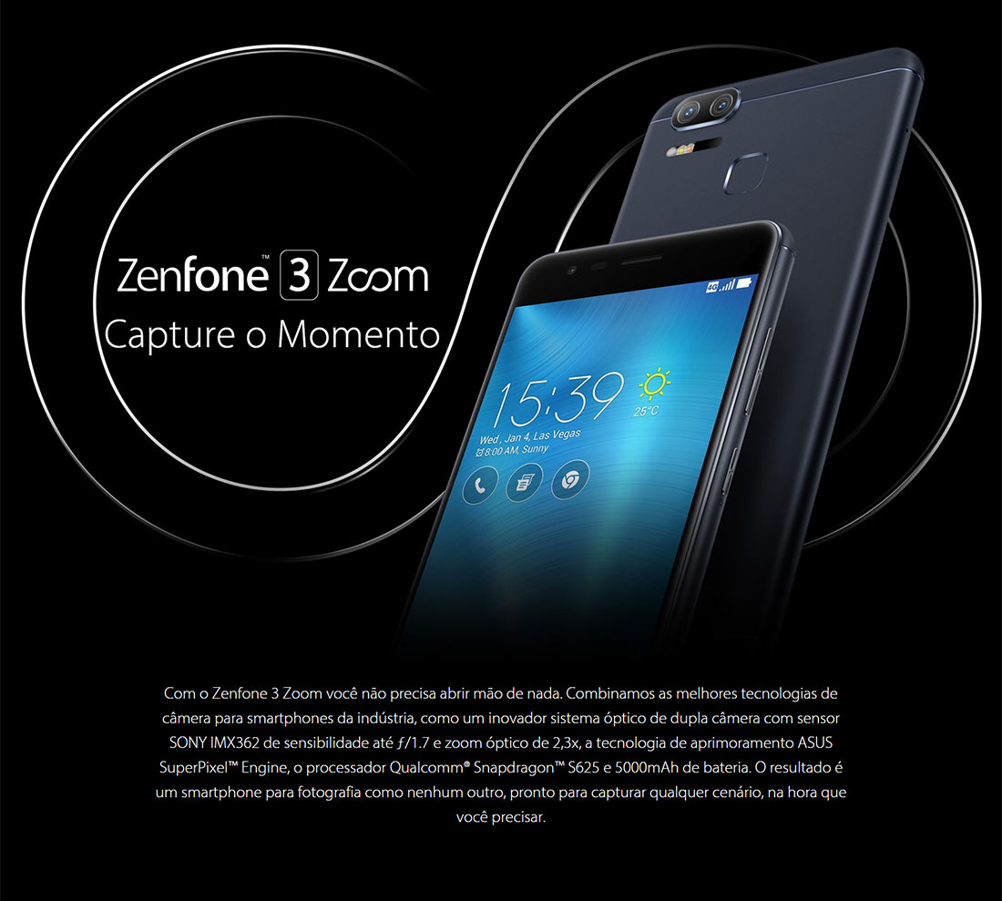 Smartphone Azus Zenfone Zoom S Tela 5.5