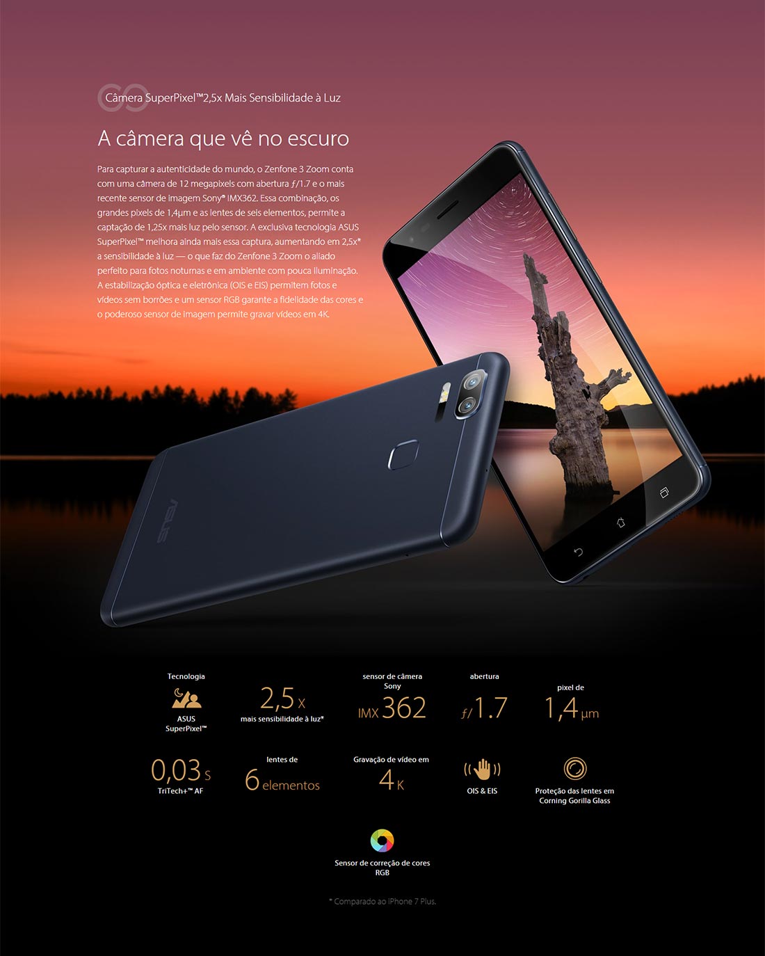 Smartphone Azus Zenfone Zoom S Tela 5.5