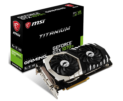 GeForce GTX 1070 Ti 8GB GDDR5 256bits MSI Titanium | Oficina dos Bits