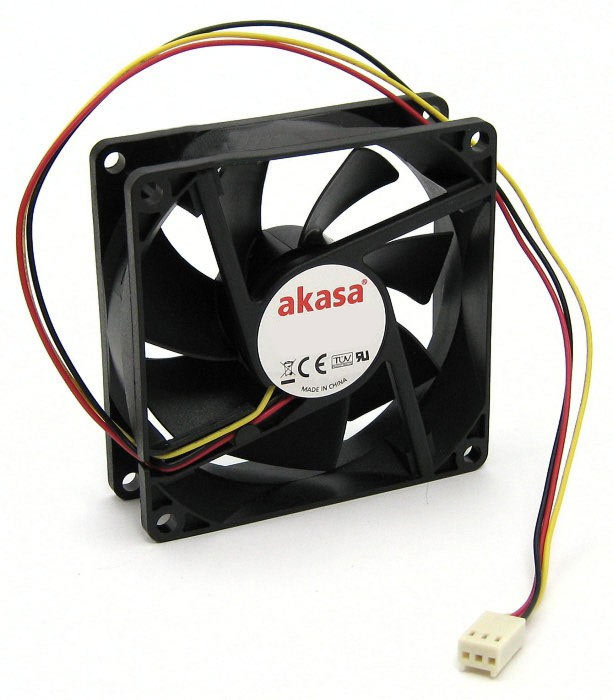 Cooler 80mm Akasa Dual Bearing DFB802512HS3 | Oficina dos Bits