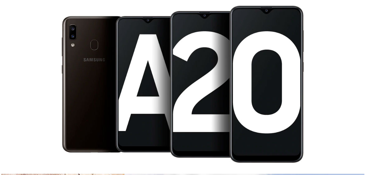 Smartphone Samsung Galaxy A20 Tela 6.4