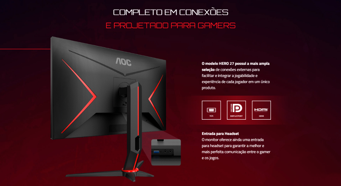 Monitor Gamer 27 Aoc Hero 27g2 Bk Full Hd 144hz 1ms Rotacao E Ajuste De Altura Nvidia G Sync Displayport Hdmi Oficina Dos Bits Monitor Gamer 27 Aoc Hero 27g2 Bk Full Hd 144hz 1ms Rotacao E Ajuste De Altura Nvidia G Sync Displayport Hdmi Oficina Dos Bits