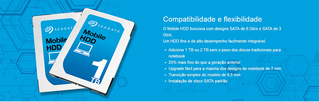 HD 1TB para Notebook Seagate 5400RPM 128MB Cache Slim 7mm